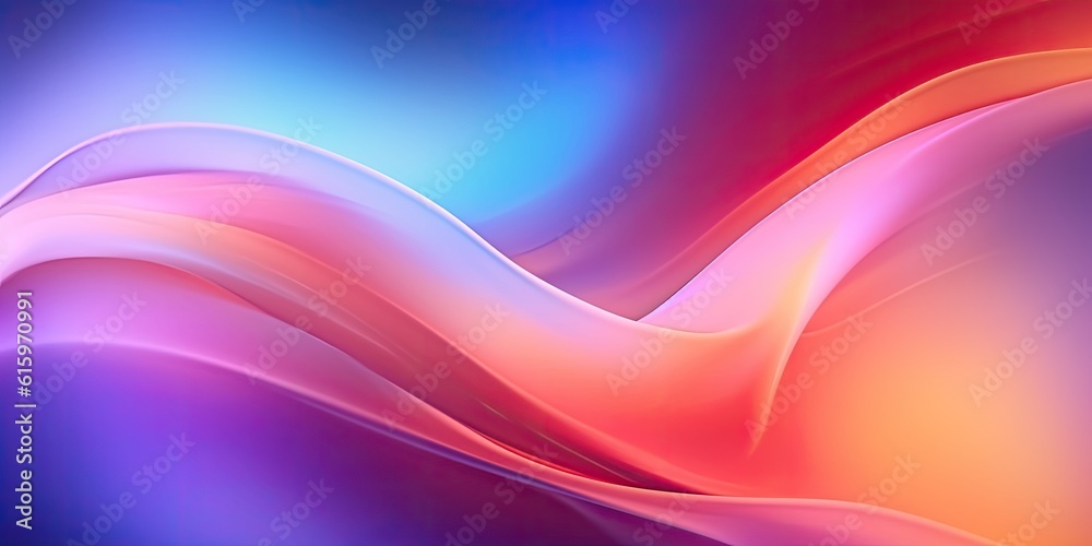 Obraz premium Blurred fluid gradient colorful background made with Generative AI