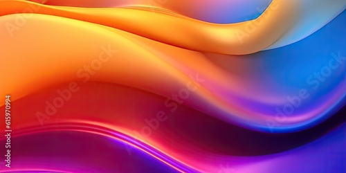 Blurred fluid gradient colorful background made with Generative AI