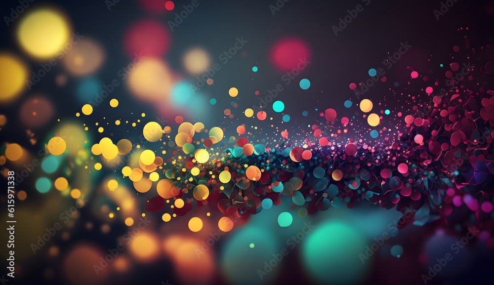 limmering Stardust: Radiant Confetti on a Dark Canvas, confetti, set against a captivating dark background