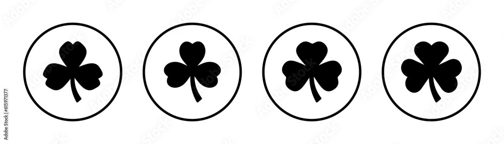 Clover icon set illustration. clover sign and symbol. four leaf clover icon. Clover icon set illustration. clover sign and symbol. four leaf clover icon.