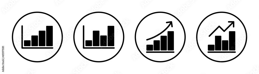 Growing graph Icon set illustration. Chart sign and symbol. diagram icon Growing graph Icon set illustration. Chart sign and symbol. diagram icon