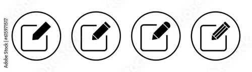 Edit icon set illustration. edit document sign and symbol. edit text icon. pencil. sign up