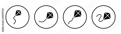 Kite icon set illustration. kite sign and symbol