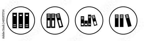 Library icon set illustration. education sign and symbol