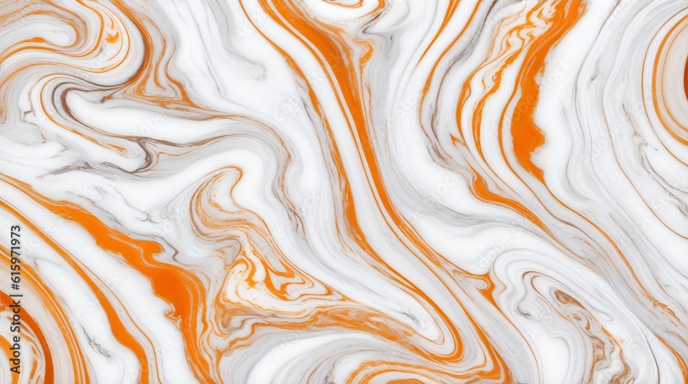 luxury modern orange and white abstract marble textured background. Generative AI