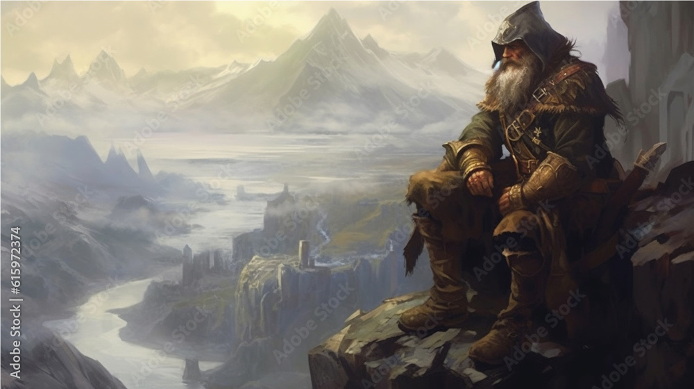 adventure fantasy illustration painting, generative ai adventure fantasy illustration painting, generative ai