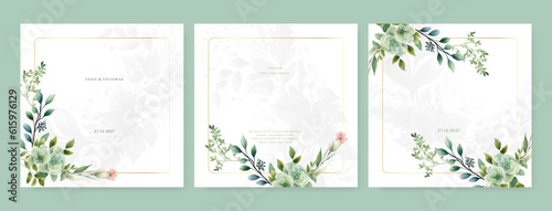 colorful colourful floral flower beautiful and elegant floral wedding invitation card template