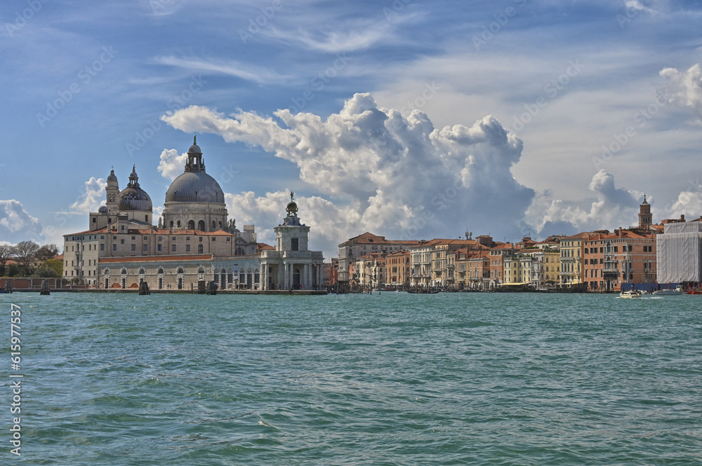 Afternoon view of the Punta Della Museum on the Grand Canal