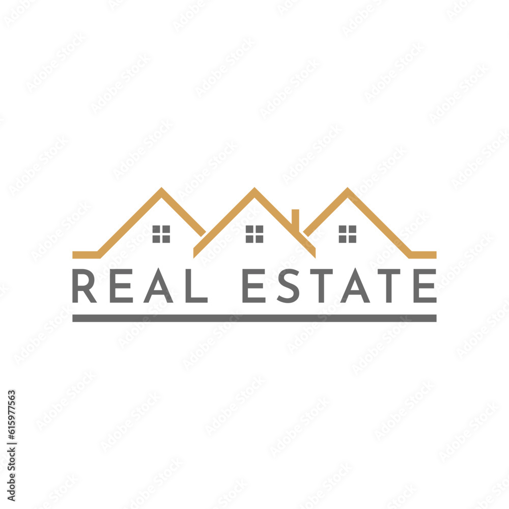 Real Estate simple and minimalist logo design template Real Estate simple and minimalist logo design template