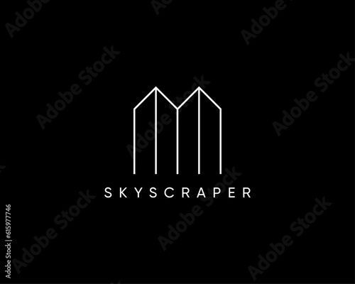 Modern real estate logo design concept. Design for building  apartment  architecture  construction  structure  planning and property.