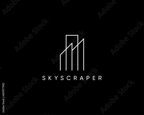 Modern building logo design concept. Design for building  apartment  architecture  construction  structure  planning and property.