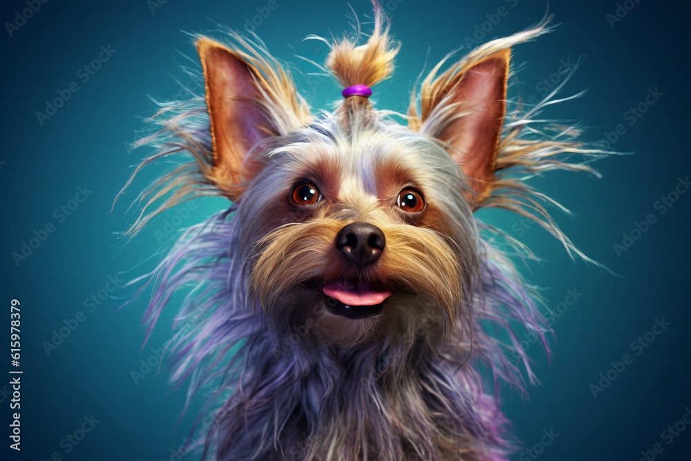 Naklejka premium 面白い顔の犬,Generative AI AI画像