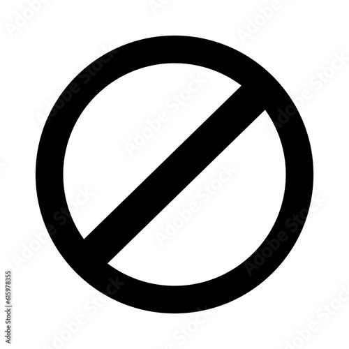 Editable stop prohibitions block icon. Vector illustration. stock image.