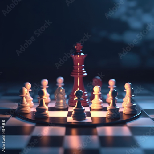 Chess board game concept for ideas and competition and strategy, business success concept, business competition planing teamwork strategic concept.