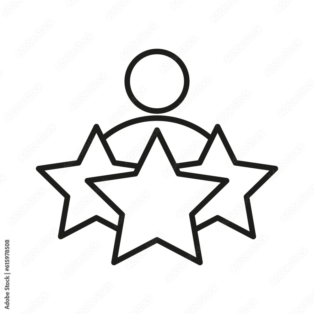 man three stars icon. Vector illustration. stock image. man three stars icon. Vector illustration. stock image.