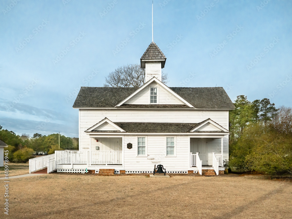 Jarvisburg, NC USA The Historic Jarvisburg Colored School on Route