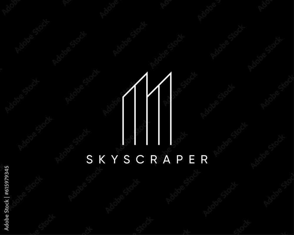 Modern cityscape logo design concept. Design for building, apartment, architecture, construction, structure, planning and property.