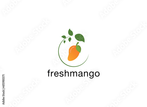 mango fruit vector illustration logo icon