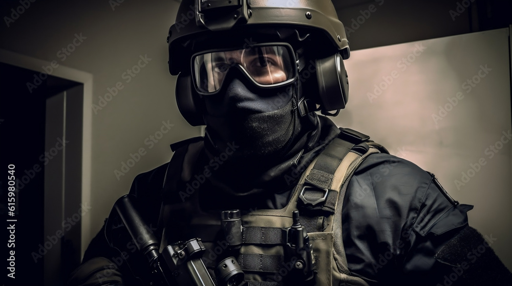 soldier in helmet
