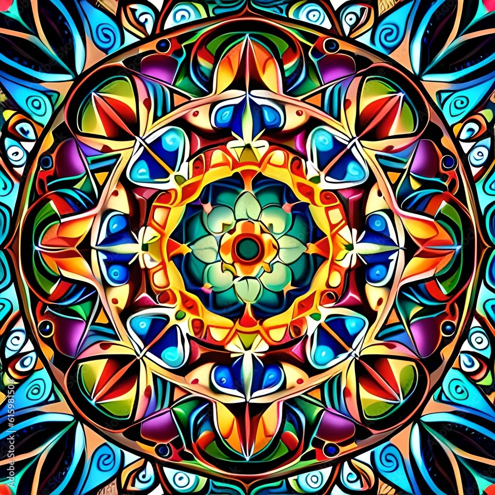 Beautiful sacred geometric mandala art 
