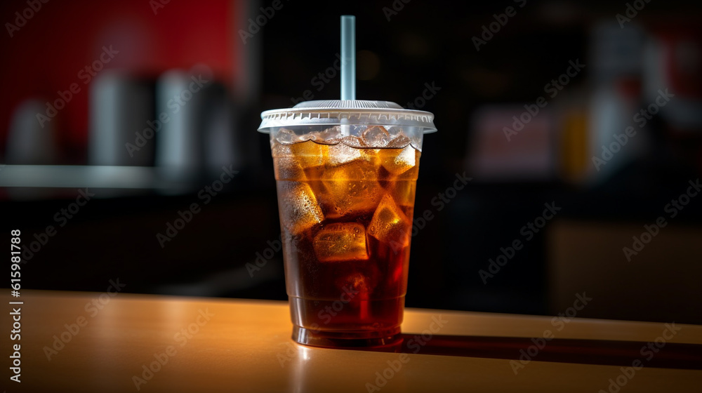 fresh ice tea plastic cup
