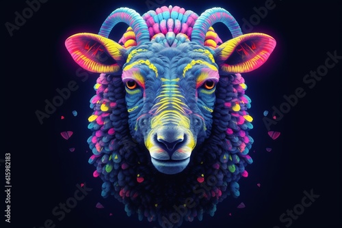 羊の顔,Generative AI AI画像