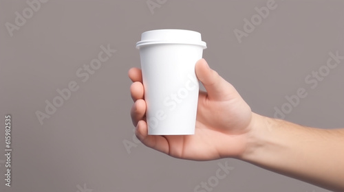 man hand holding a coffee cup