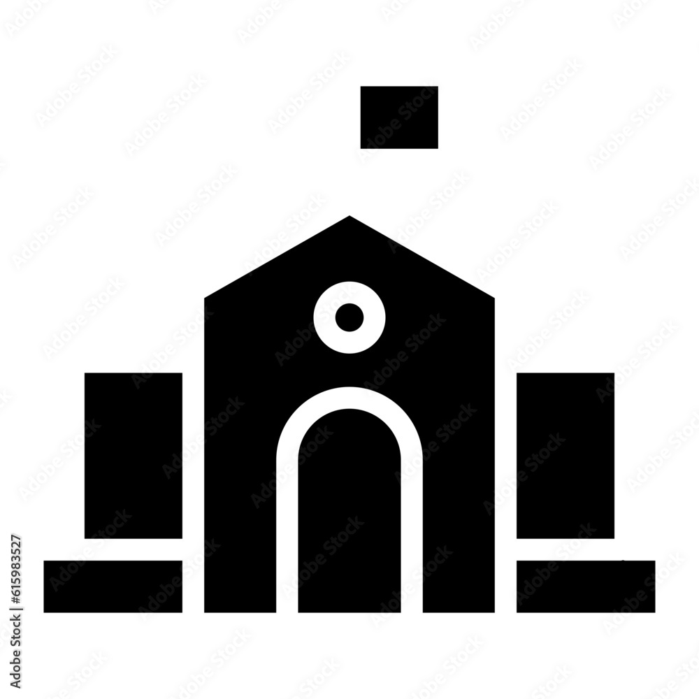 The Black Building School Icon Symbol is Perfect as an Additional Element to your Design The Black Building School Icon Symbol is Perfect as an Additional Element to your Design