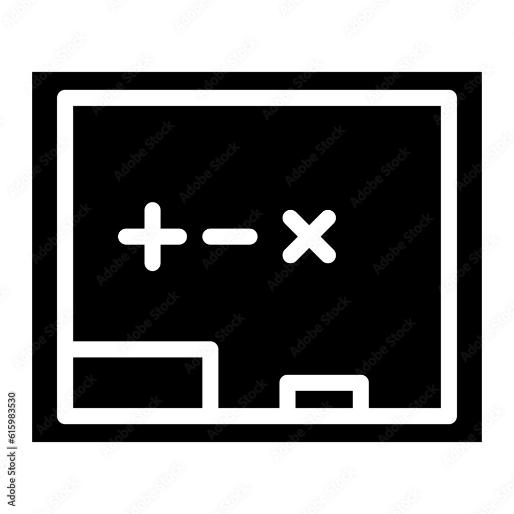 The Black Math School Icon Symbol is Perfect as an Additional Element to your Design The Black Math School Icon Symbol is Perfect as an Additional Element to your Design