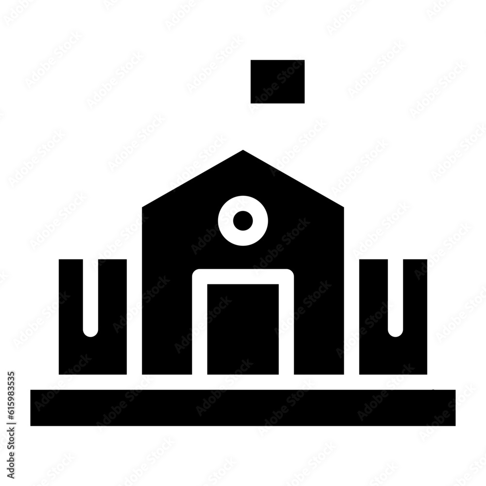 The Black Building School Icon Symbol is Perfect as an Additional Element to your Design The Black Building School Icon Symbol is Perfect as an Additional Element to your Design