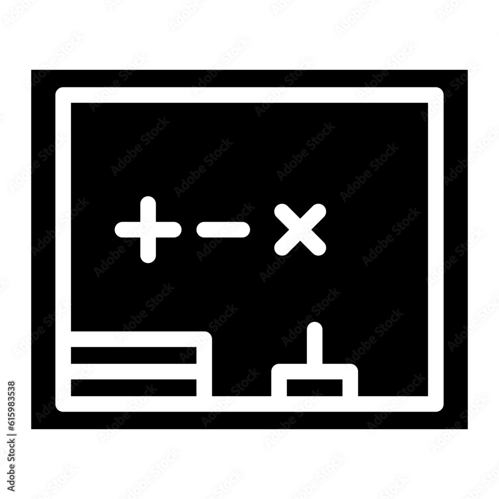 The Black Math School Icon Symbol is Perfect as an Additional Element to your Design The Black Math School Icon Symbol is Perfect as an Additional Element to your Design