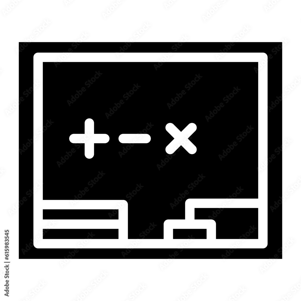 The Black Math School Icon Symbol is Perfect as an Additional Element to your Design The Black Math School Icon Symbol is Perfect as an Additional Element to your Design