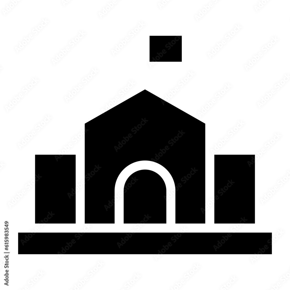 The Black Building School Icon Symbol is Perfect as an Additional Element to your Design