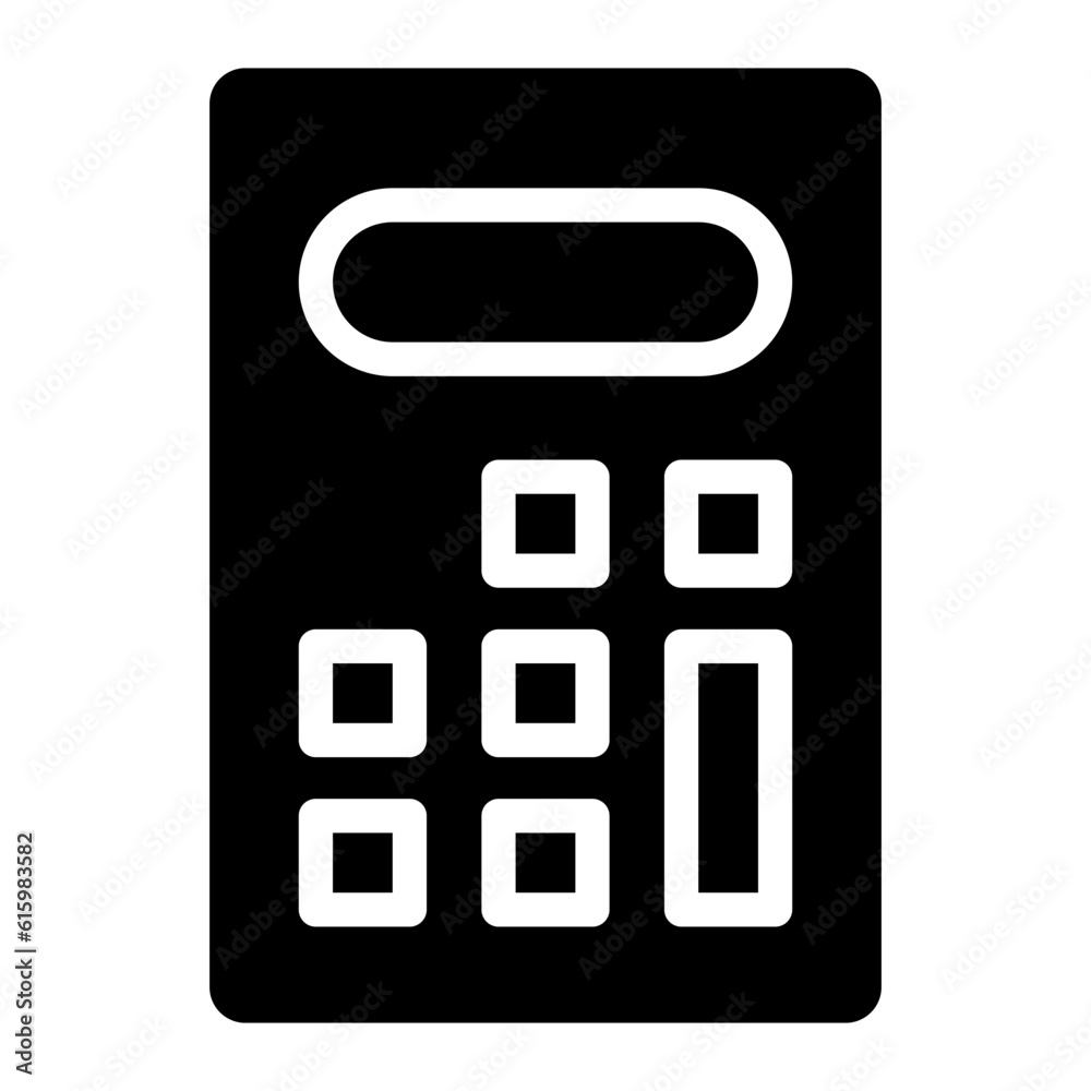 The Black Calculator Icon Symbol is Perfect as an Additional Element to your Design The Black Calculator Icon Symbol is Perfect as an Additional Element to your Design