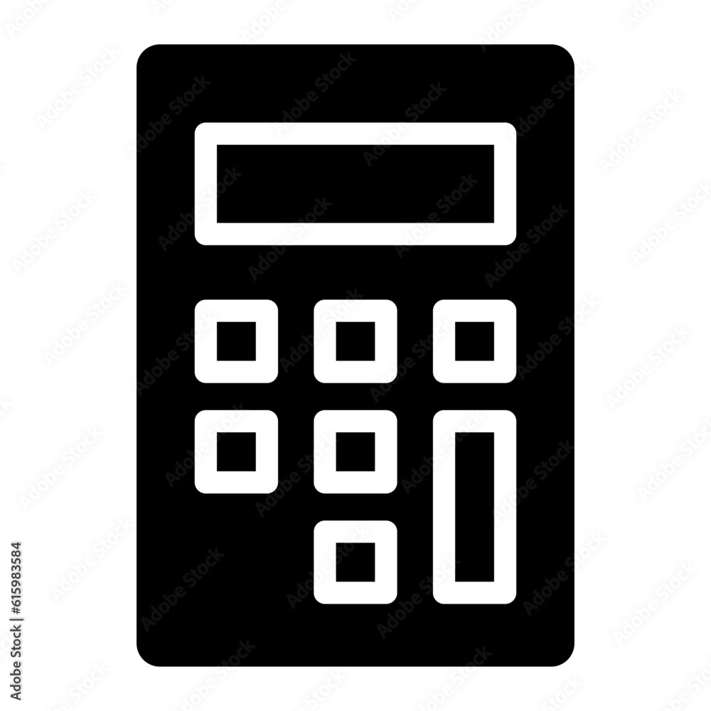 The Black Calculator Icon Symbol is Perfect as an Additional Element to your Design The Black Calculator Icon Symbol is Perfect as an Additional Element to your Design