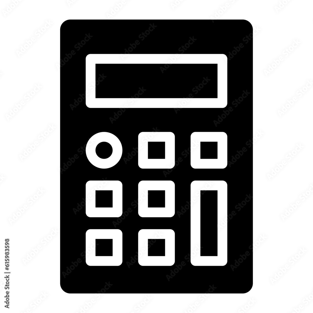 The Black Calculator Icon Symbol is Perfect as an Additional Element to your Design The Black Calculator Icon Symbol is Perfect as an Additional Element to your Design