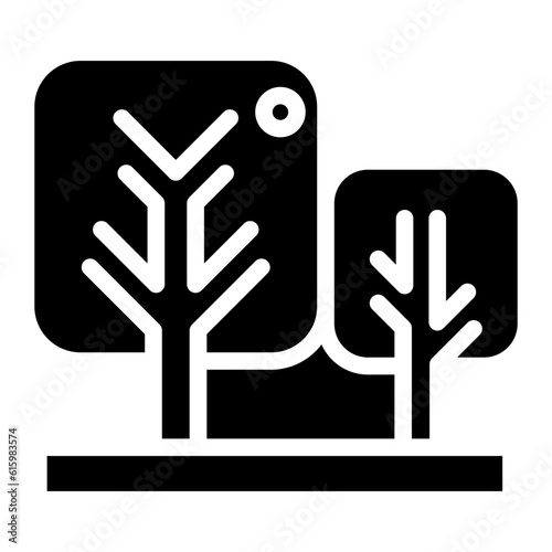 The Black Garden Icon Symbol is Perfect as  an Additional Element to your Design