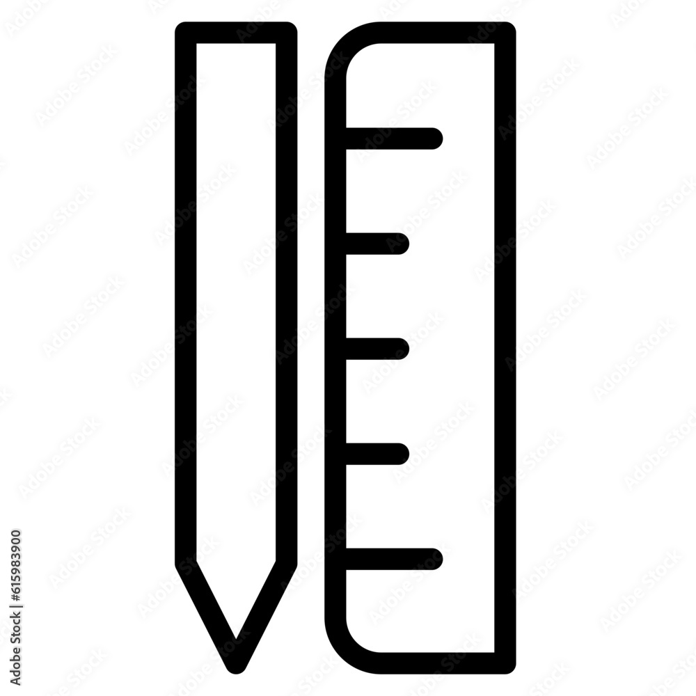 The Black Pencil and Ruler Icon Symbols Are Perfect as an Additional Element to your Design The Black Pencil and Ruler Icon Symbols Are Perfect as an Additional Element to your Design
