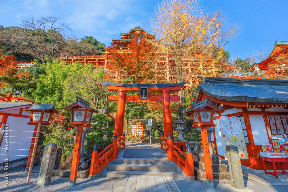 Saga, Japan - Nov 28 2022: Yutoku Inari shrine in Kashima City, Saga Prefecture. It's one of Japan's top three shrines dedicated to Inari alongside Fushimi Inari in Kyoto and Toyokawa Inari in Aichi Saga, Japan - Nov 28 2022: Yutoku Inari shrine in Kashima City, Saga Prefecture. It's one of Japan's top three shrines dedicated to Inari alongside Fushimi Inari in Kyoto and Toyokawa Inari in Aichi
