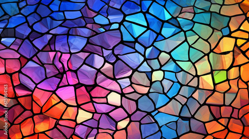 Generative AI, Stained Splendor: An Abstract Glass Mosaic