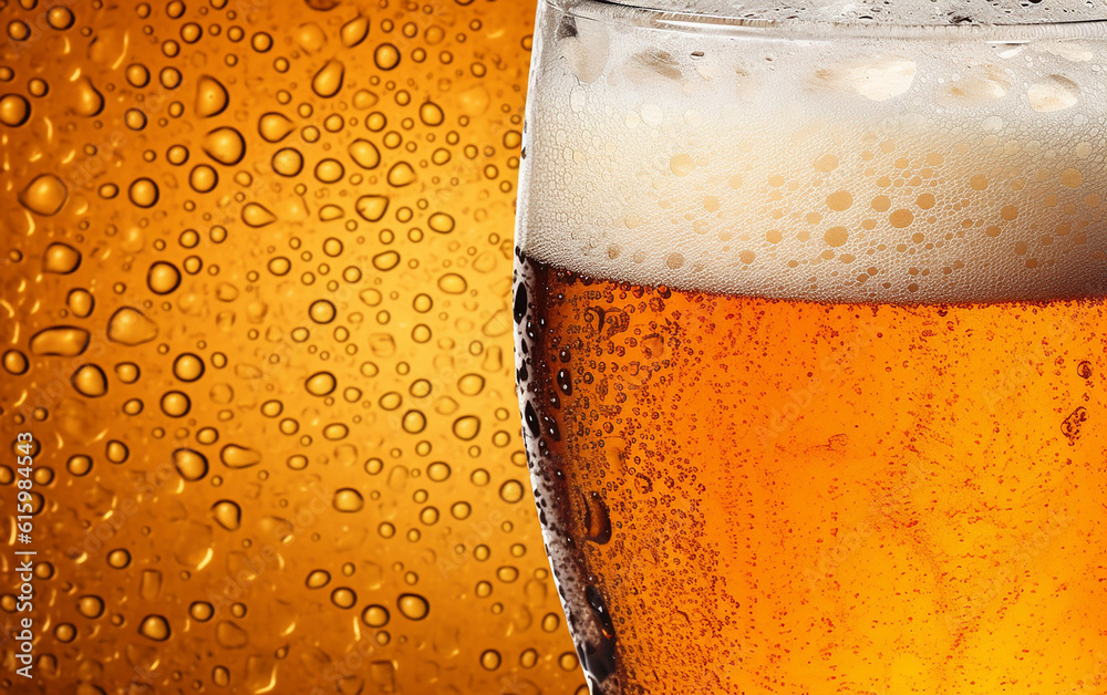 The lather of beer. A delightful beverage poured into a well-chilled glass is an essential drink for mankind. Generative AI, The lather of beer. A delightful beverage poured into a well-chilled glass is an essential drink for mankind. Generative AI,