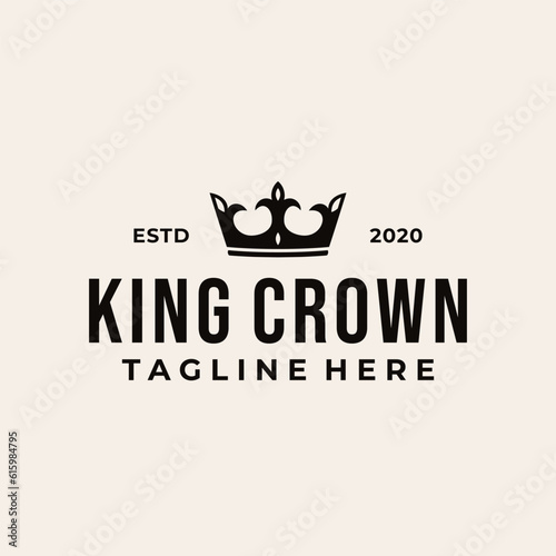 crown king queen vector template. royal luxury icon symbol graphic illustration.