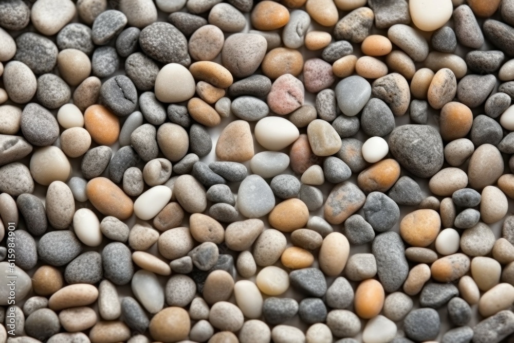 Abstract background with dry beautiful stones or pebbles, selective focus. AI generated, human enhanced. Abstract background with dry beautiful stones or pebbles, selective focus. AI generated, human enhanced.