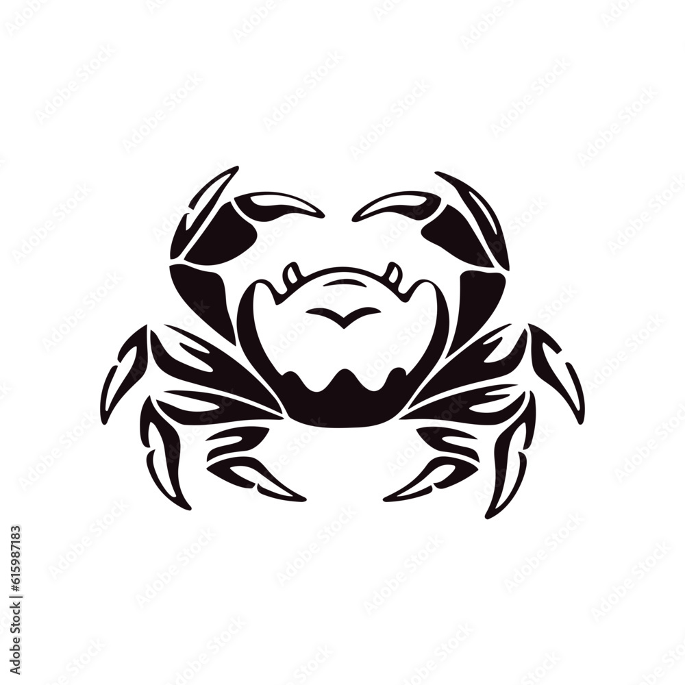 Fototapeta premium Handdrawn Crab Illustration Logo