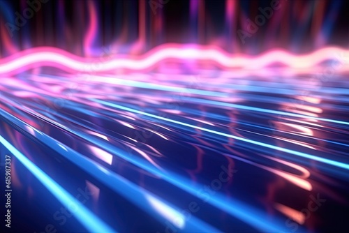 abstract futuristic background with pink blue glowing neon moving high speed wave lines and bokeh lights. Data transfer Data Connection concept Fantastic wallpaper