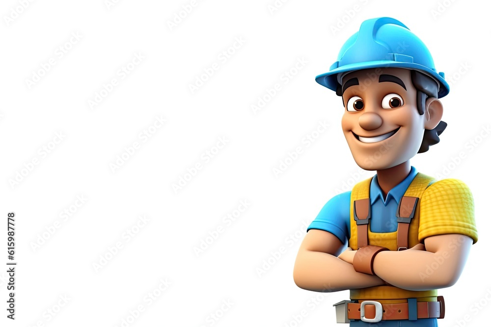 Caucasian Male Architect Isolated White Background Good Looking With Copy Space Generative AI Caucasian Male Architect Isolated White Background Good Looking With Copy Space Generative AI