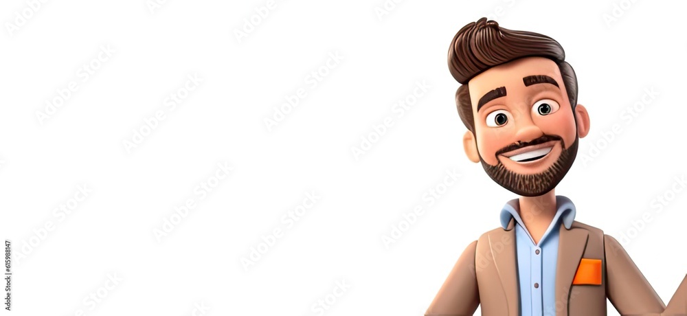 Caucasian Man Counselor Isolated White Background Charming With Copy Space Generative AI Caucasian Man Counselor Isolated White Background Charming With Copy Space Generative AI