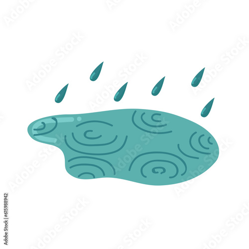 Rain puddle icon clipart isolated vector illustration