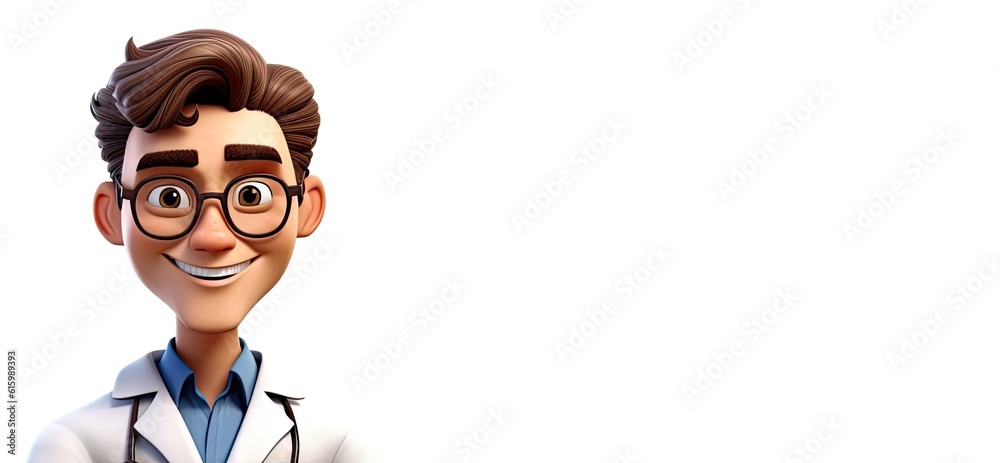 Caucasian Male Optometrist Isolated White Backdrop Handsome With Copy Space Generative AI Caucasian Male Optometrist Isolated White Backdrop Handsome With Copy Space Generative AI