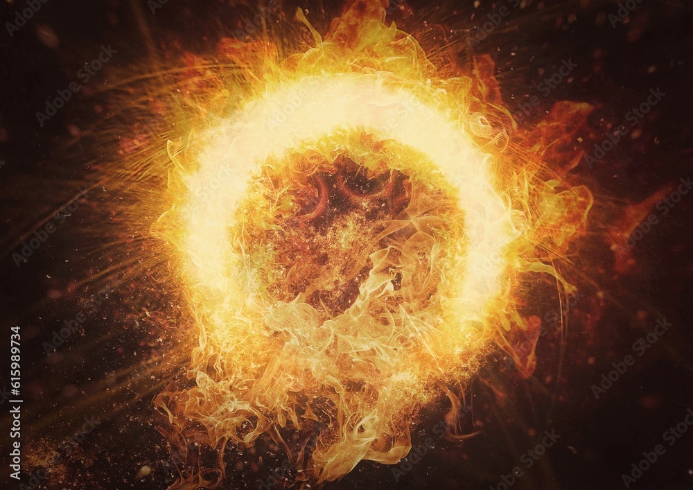 fiery explosion background